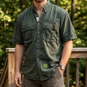 CAMEL Vintage Rare Trophy Adventure Utility Safari Shirt Gorpcore Cargo Hunting